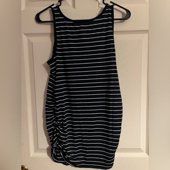 Time and Tru Maternity tank top, size large, navy with white stripes - Picture 3 of 4